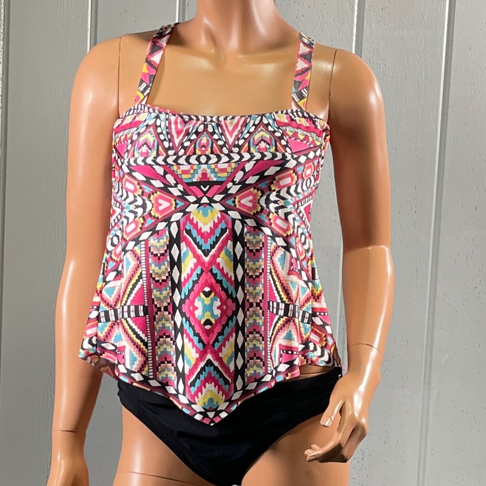 **BECCA by Rebecca Virtue Women’s Bandeau Tankini Top Sz S